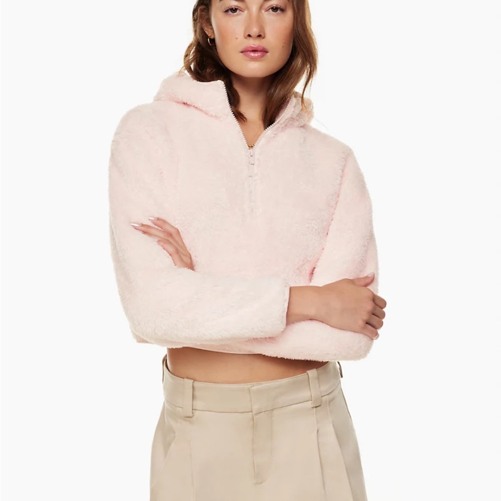 Sunday best pink fuzzy hoodie